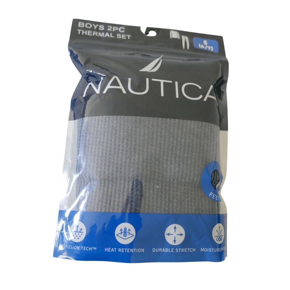 Nautica Boy's Thermal Base Layer Set Gray S 6/7